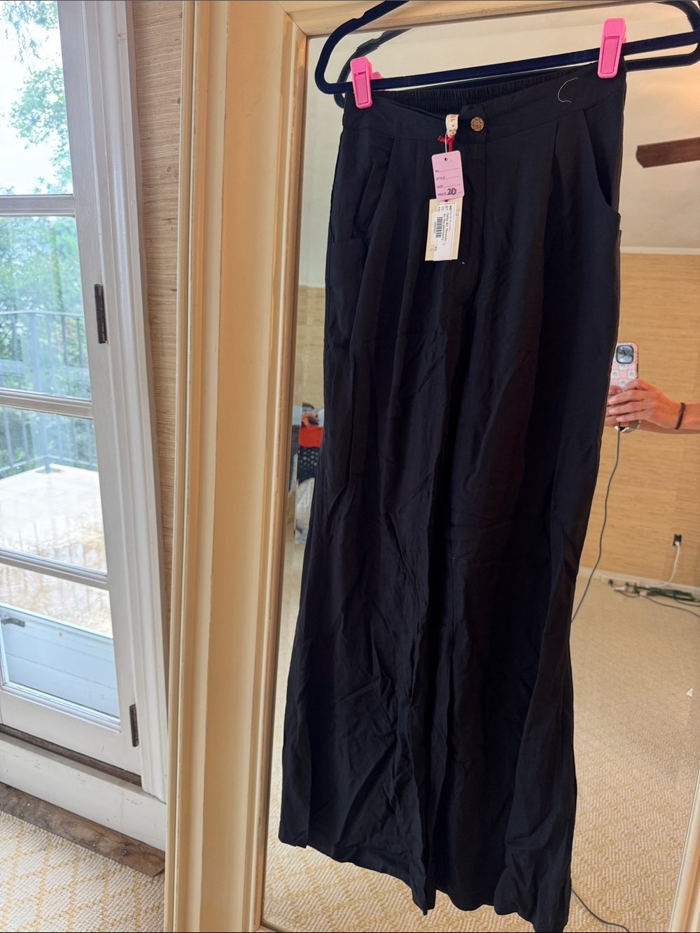 RAGA Black Wide-Leg Flare Pants